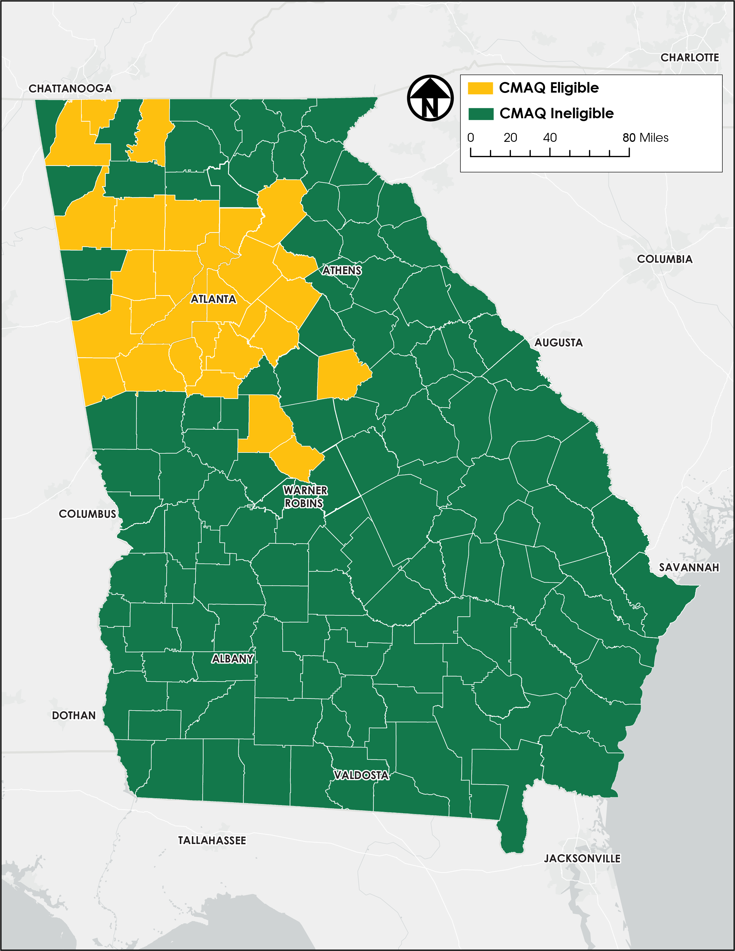 CMAQ and TA Eligible Counties